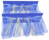 This visualization from a kinetic magnetic reconnection model shows magnetic flux ropes (blue) along a selection of magnetic field lines (yellow). A movie of such a simulation helps scientists explore the three-dimensional structure of the process, including the flux ropes interacting. (These findings come from work published this year by Los Alamos National Laboratory’s Yi-Hsin et al. in Physical Review Letters, 110.265004.)